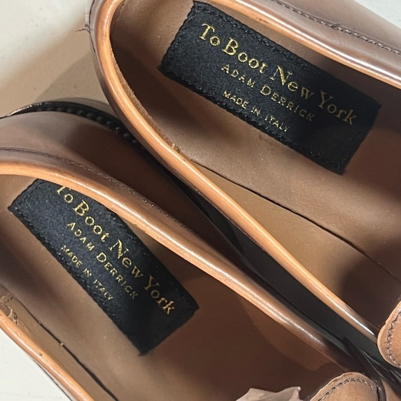 brand New To Boot New York Size 11 Adam Derrick Antique Brown Slip On Loafer - Picture 9 of 13
